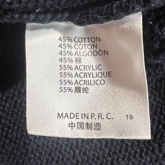 Brandy Melville Navy Crew Neck Oversized Sweater Cotton Blend - Picture 6 of 7